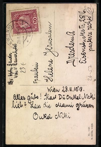 Cartoline postali: Mela Köhler: Junges Mädchen mit Ostere – Usato da Berlin venduto da bartko-reher 1