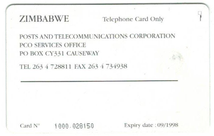 Telefon- & Taxkarten: Telefonkarte Zimbabwe – Gebraucht aus Zürich von tol_b7c7 1