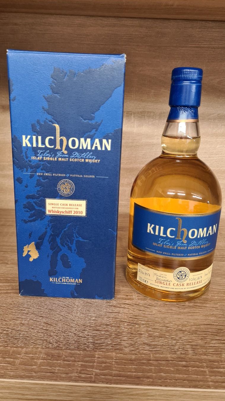 Kilchoman Bevande alcoliche: Kilchoman 2007 Single Cask Release Whiskyschiff 2010 – Nuovo e nell'imballaggio originale da Vouvry venduto da Peki23