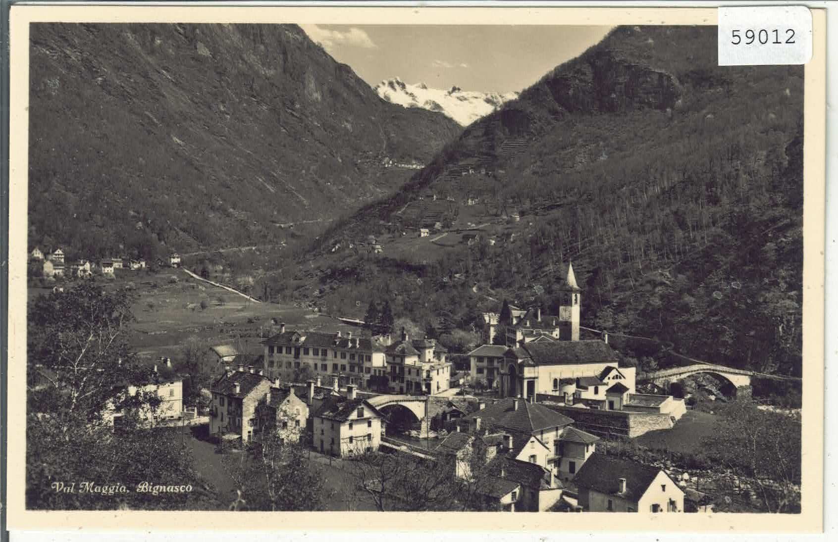 Cartoline postali: Bignasco - Valle Maggia – Usato da Ettingen venduto da Kartenplanet