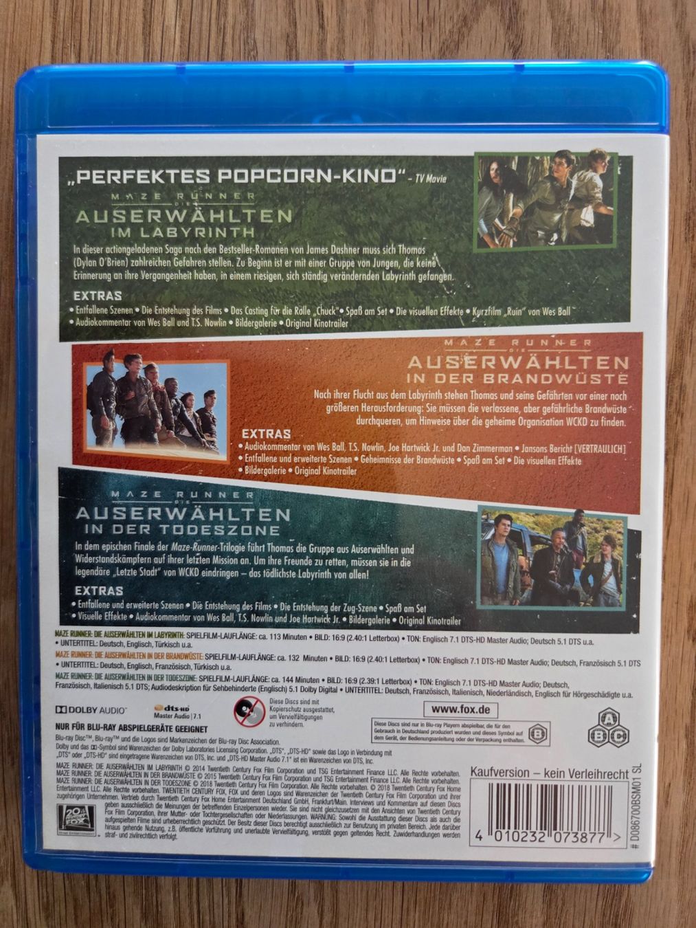 Alle DVDs: Maze Runner Trilogy (Blu-Ray) – Neu (gemäss Beschreibung) aus Niederhelfenschwil von George27 1