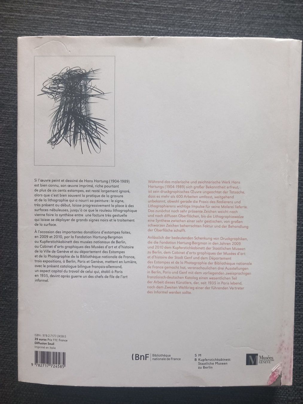 Libri: Livre - Hans Hartung - Estampes / Druckgraphik – Usato da Bernex venduto da casimali 1