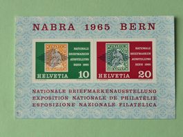 NABRA Block 1965 Bern Briefmarken Ausstellung