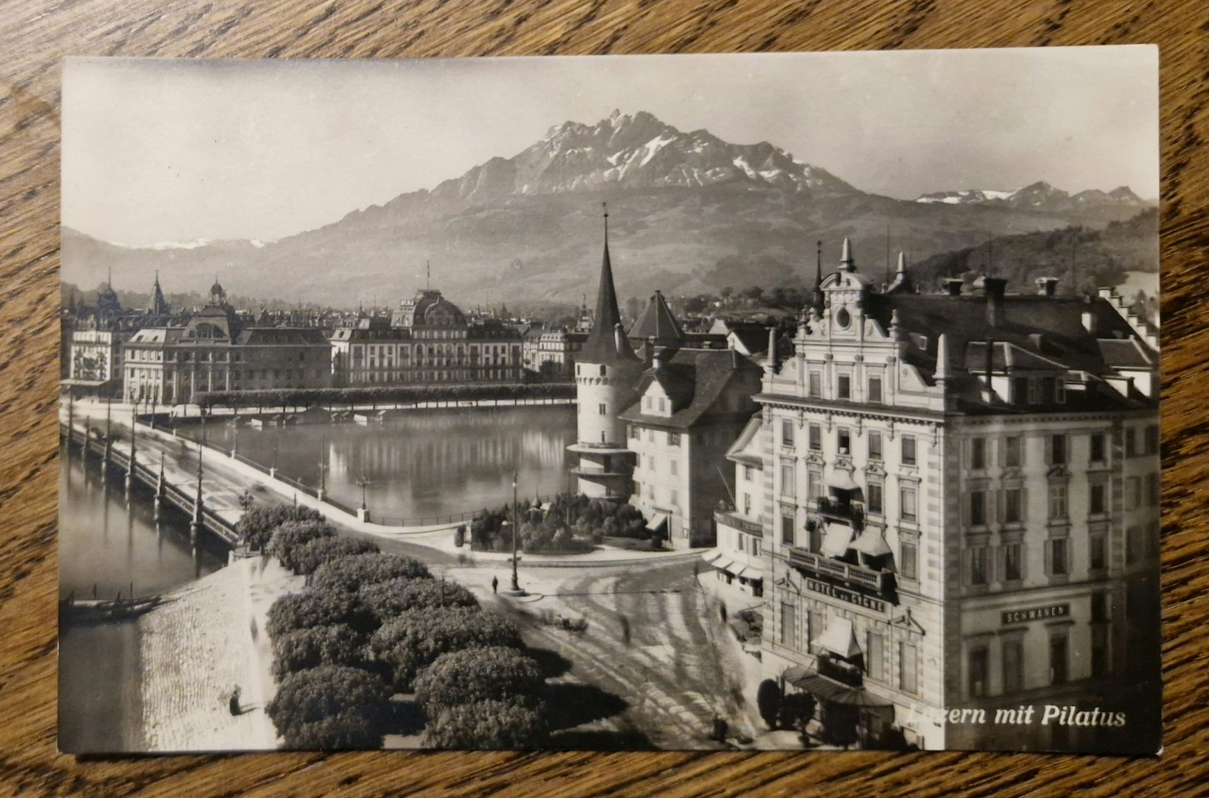 Ansichtskarten: Hotel Schwanen/Cygne Luzern – Gebraucht aus Ebikon von Donar50
