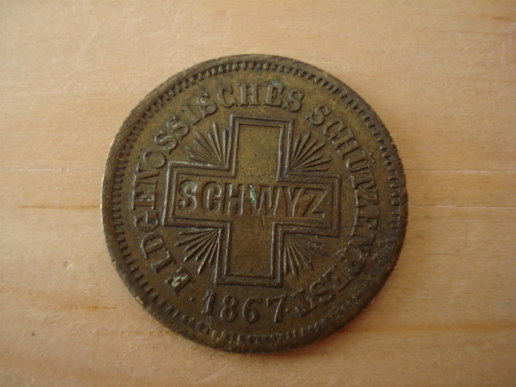 Medaglie: (B3) SZ  jeton 1867 – Usato da Erlach venduto da Net-Coins 1