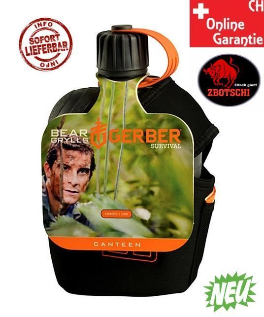 Cucinare, Mangiare & Bere: Gerber Bear Grylls Canteen Trink Flasche – Nuovo e nell'imballaggio originale da Visp venduto da zbotschi 1