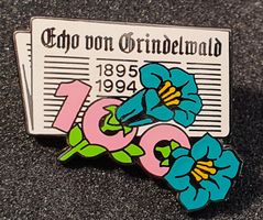 S086 - Pin 100 Jahre Echo von Grindelwald 1895 - 1994 Enzian