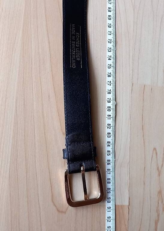 Cinture: Ledergürtel schwarz, 3cm breit, Länge 77/90 – Usato da Uster venduto da mus_t2bq 1