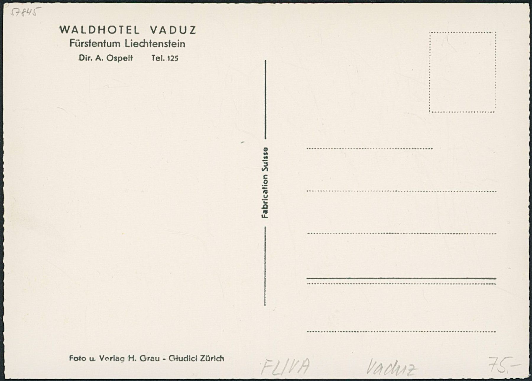Cartoline postali: FL Vaduz – Nuovo (secondo la descrizione) da Schindellegi venduto da dolpitz 1