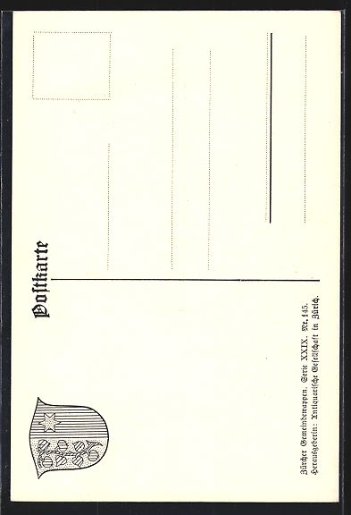Cartoline postali: Affoltern am Albis, Wappen der Gemeinde – Usato da Berlin venduto da bartko-reher 1