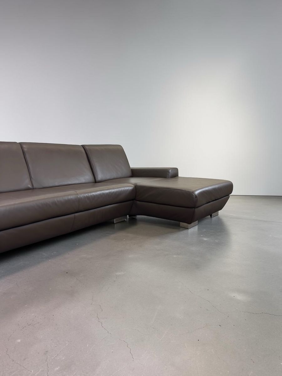 Divani: Ponsel Ecksofa Schokoladenbraun aus echtem Nubukleder – Usato da Bachenbülach venduto da Sofalab.swiss 6