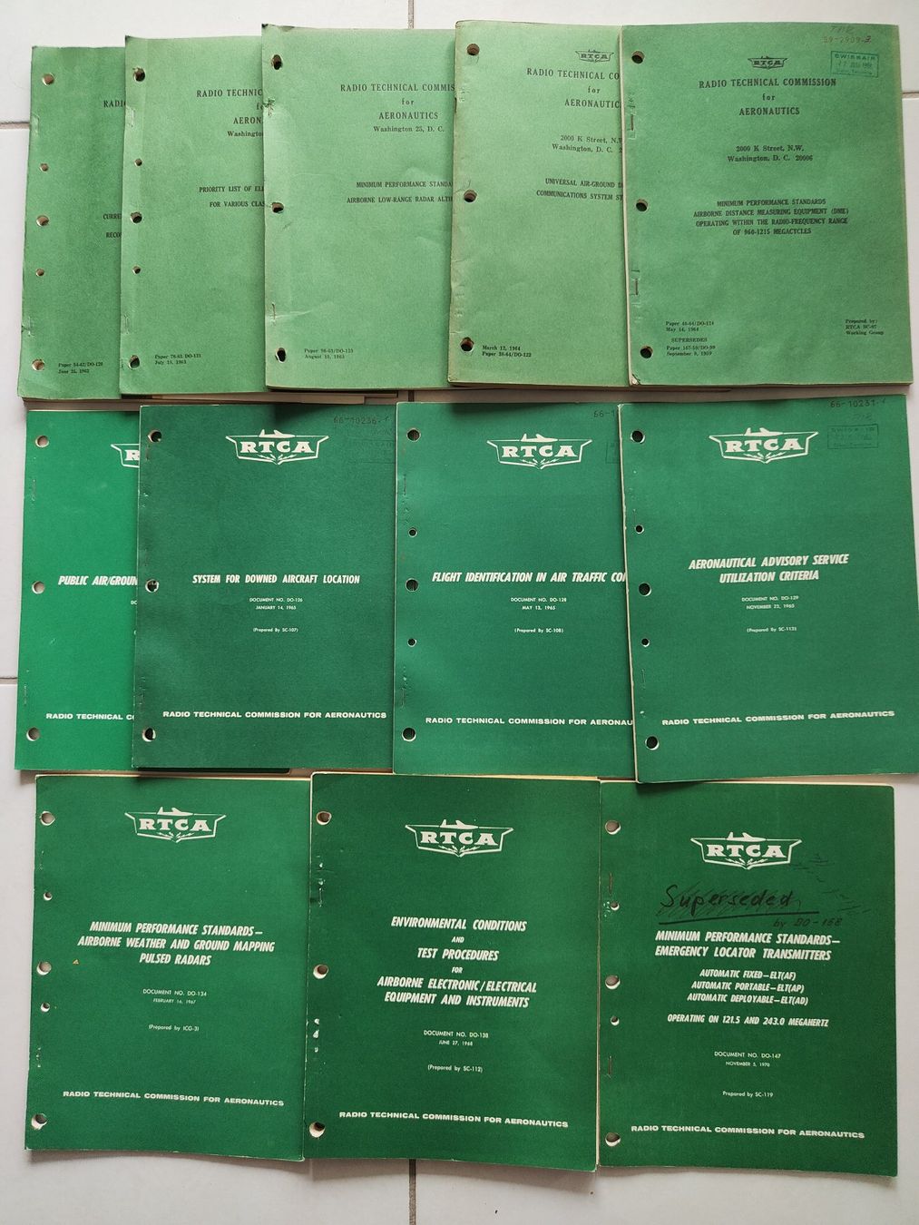 Swissair Dokumente: RTCA Sammlung 1963 -1970 – Gebraucht aus Nürensdorf von Wini56