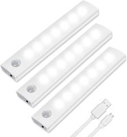 LED Sensor Licht, 3 Stück Wiederaufladbar Schranklicht