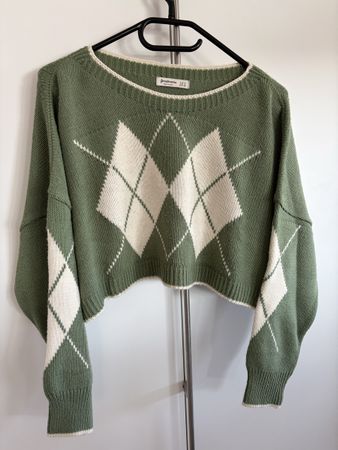 Cropped Pullover (grün in Grösse S) || Stradivarius