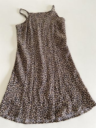 Animal Print Trägerkleid 164