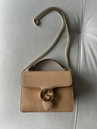 Gucci Interlocking G Handtasche Beige