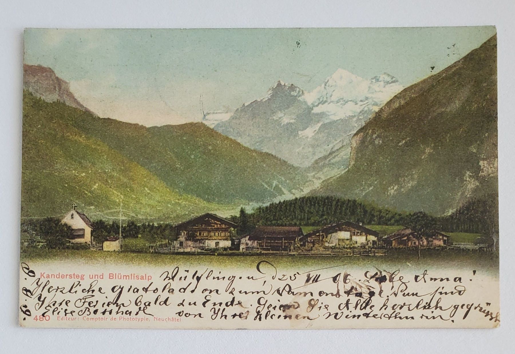 Ansichtskarten: AK Kandersteg und Blümlisalp1906 – Gebraucht aus Opfikon von Diversamente