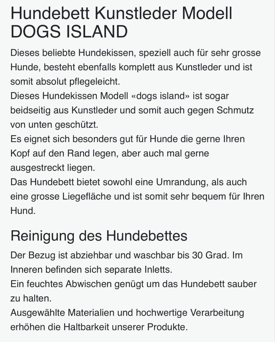 DogsFavorite Liege- & Schlafplätze: Hundebett Dogs Island – Neu (gemäss Beschreibung) aus Bassersdorf von javea03 3