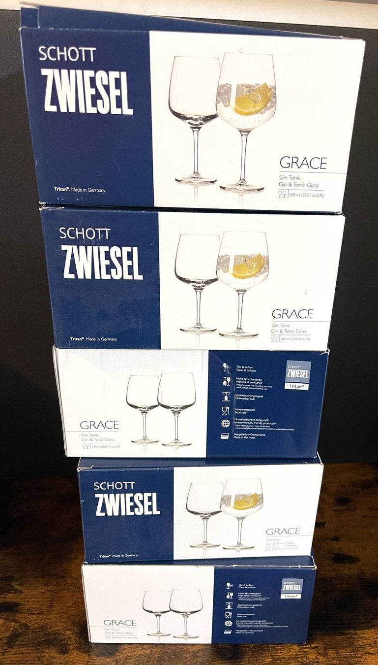 Schott Bicchieri: Schott Zwiesel / Gin Tonic / Grace / Karton à 2 Gläser – Nuovo e nell'imballaggio originale da Oftringen venduto da Vucki 5