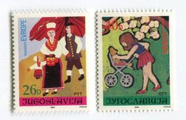 Briefmarken "Kinderzeichnungen". Jugoslawien.