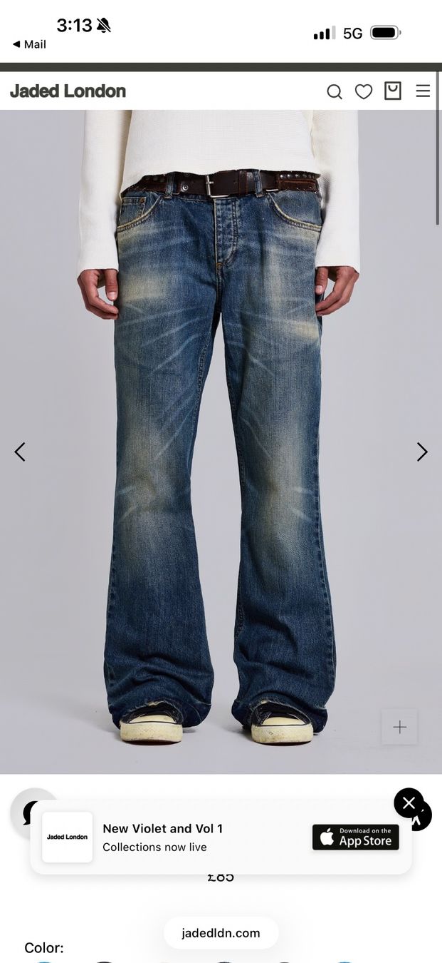 Jaded London Jeans: Jaded London Bootcut Jeans – Nuovo e nell'imballaggio originale da Brugg AG venduto da christelleamanda