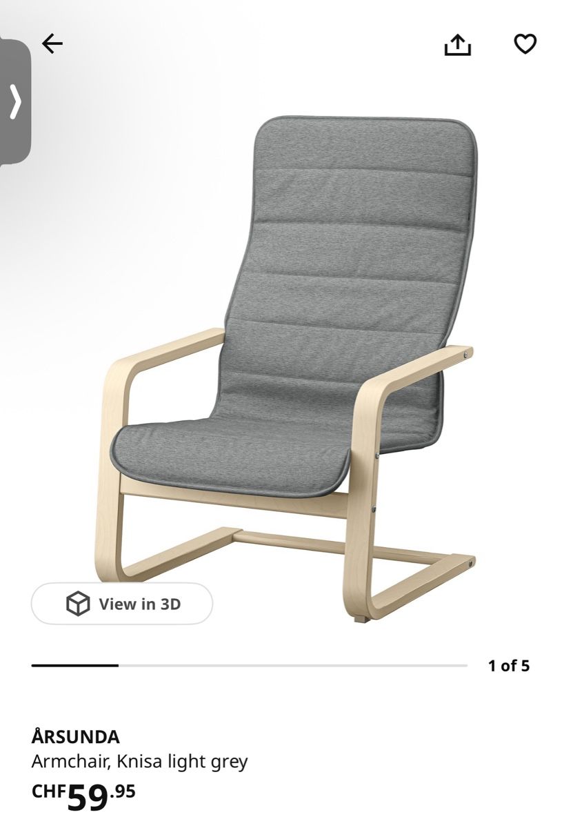 Ikea Poltrone: IKEA Arsunda Armchair – Nuovo (secondo la descrizione) da Zürich venduto da wlq_5mtj 1