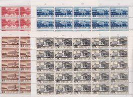 1938, Nr.211-214 (Gebäude, Völkerbund) Satz Bogen **. 625.-+