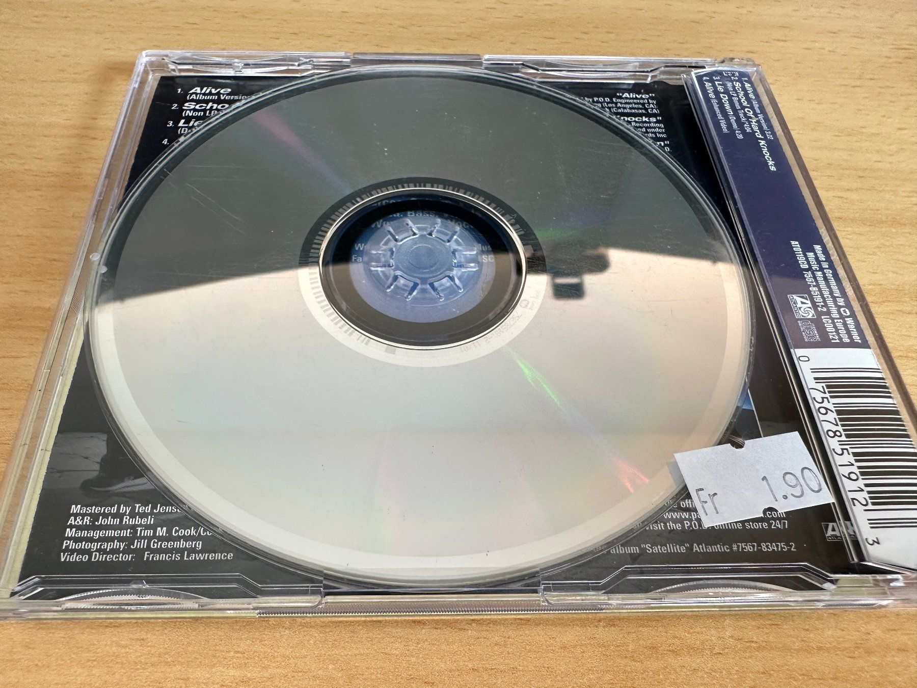 CD: P.O.D. – Alive - Maxi CD – Usato da Rikon im Tösstal venduto da Alpenmutz 1