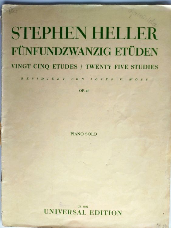 Klaviernoten Stephen Heller 25 Etuden (Gebraucht) in Kilchberg ZH für ...