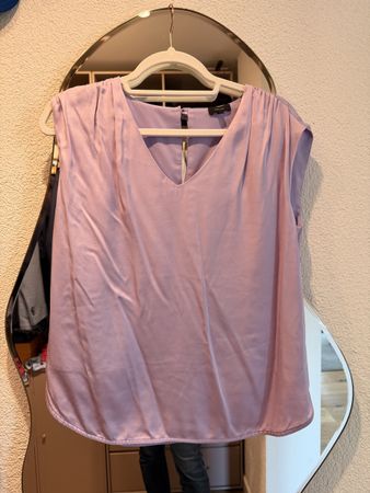 Lilac SOLAR Satin Blouse - Elegant Summer Top, Size 36