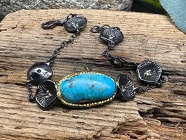 Armband aus Sterlingsilber mit wunderschönem Arizonatürkis