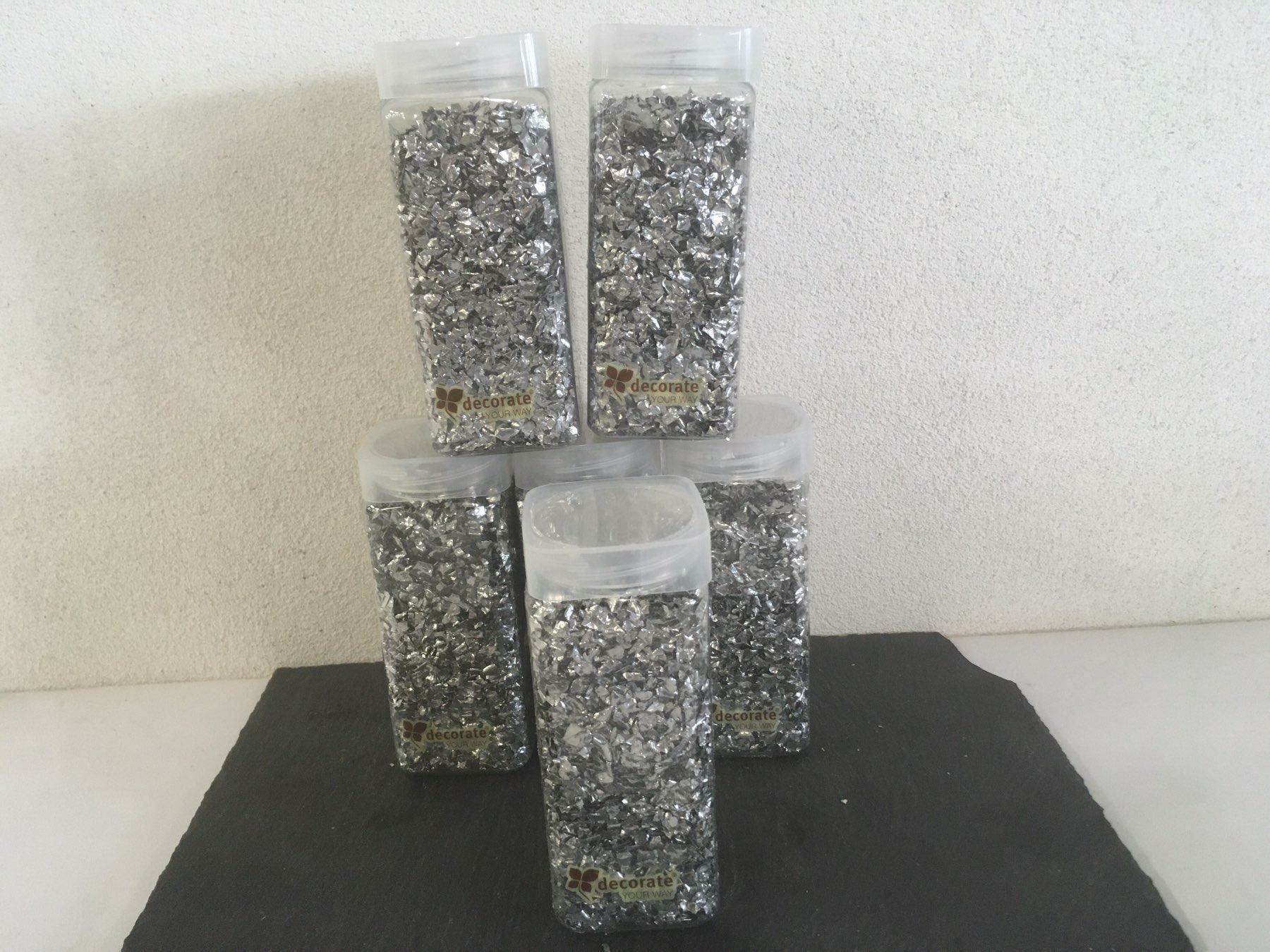 Tutte le decorazioni: Glitter-Deko-Flocken, silber, 6 Dosen – Nuovo (secondo la descrizione) da Zürich venduto da liquidation-cobra 4
