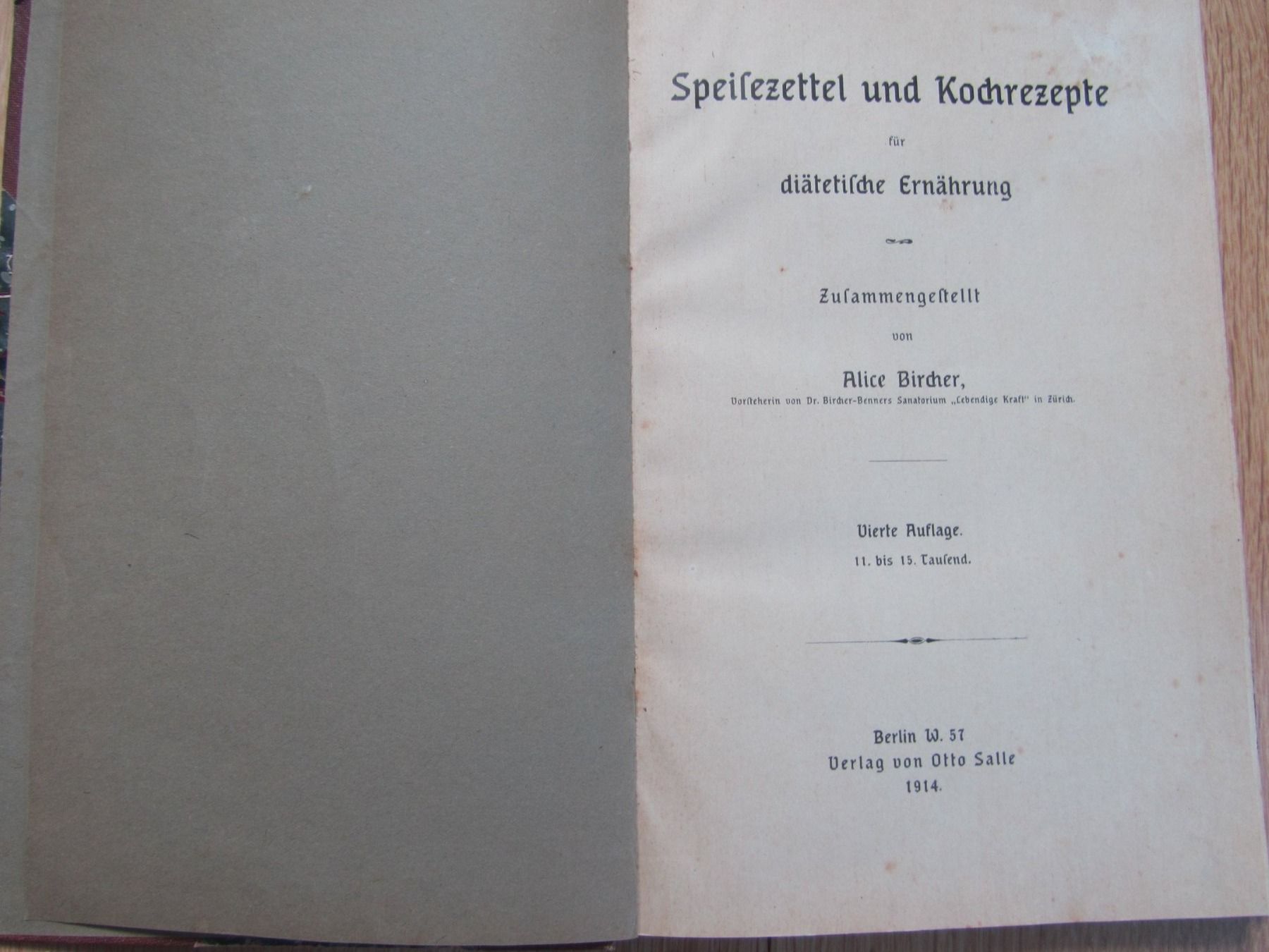 Libri: Alice Bircher Kochbuch / 1914 – Usato da Seengen venduto da mikelele 1