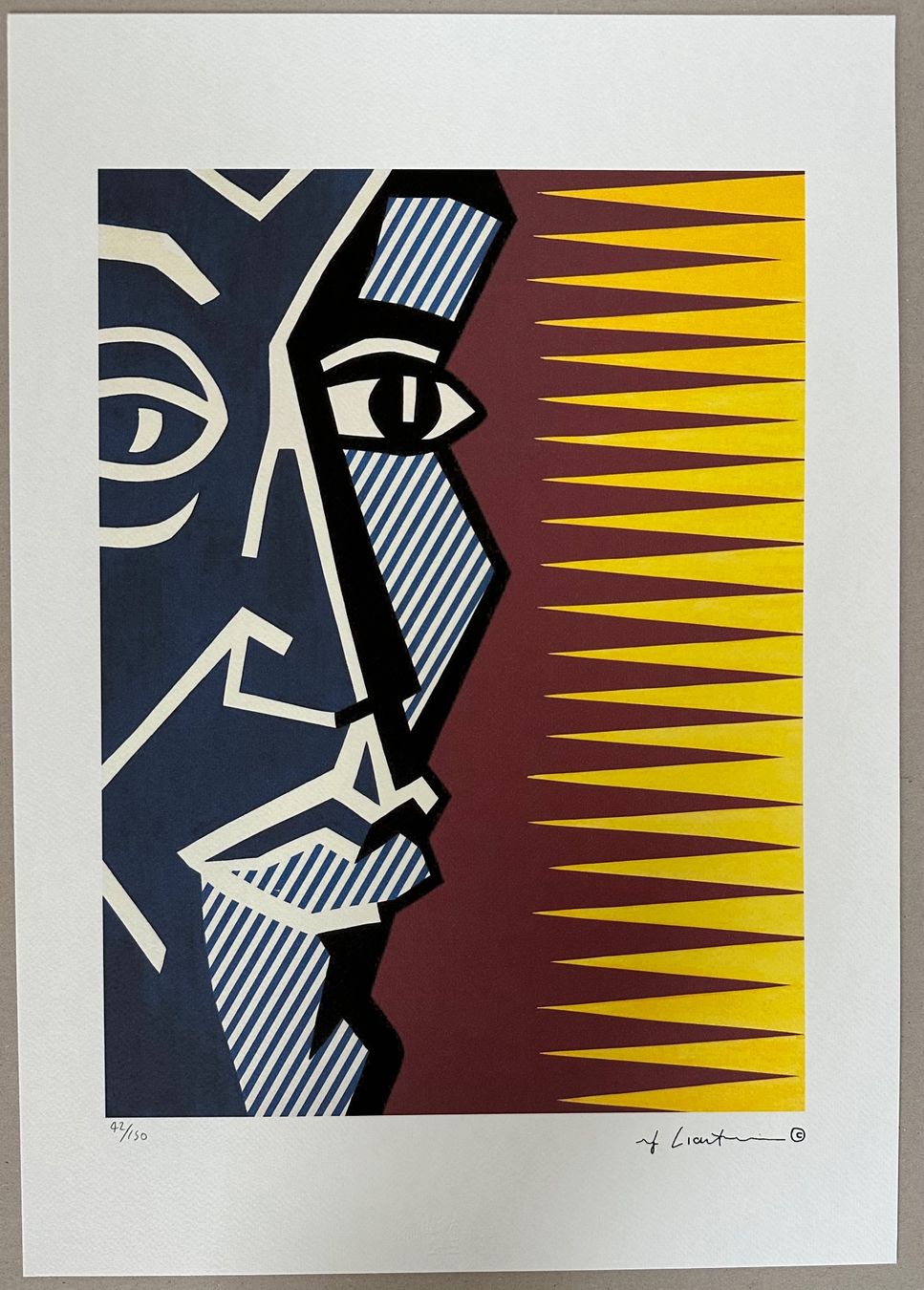 Dipinti: Roy Lichtenstein: Blue Head, POP ART 42/150 – Nuovo (secondo la descrizione) da Meilen venduto da Smgdesign