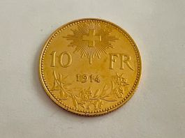 10 Franken - Goldvreneli 1914  💎  RAR  -  0.2 Mio