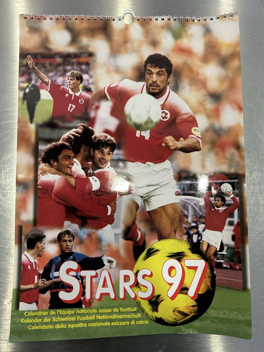 Calendari: Alter Kalender Schweizer Nationalmannschaft 1997 – Usato da Bern venduto da spraydose