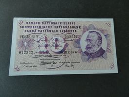 Schweiz 1974, 10 Franken Serie 95 W   ungefaltet