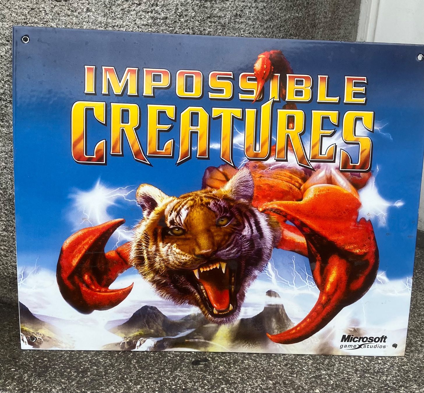 Schilder: EMAILSCHILD IMPOSSIBLE CREATURES MICROSOFT GAME STUDIOS – Gebraucht aus Basel von lagavulin02 2