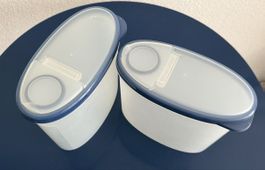 Vorratsdose Kunststoff blau Weiss 2 Stck. gut erhalten