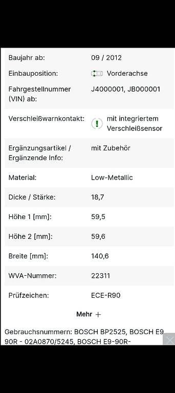 Opel Tutti pezzi di ricambio auto: Opel Mokka Bremsbeläge – Nuovo e nell'imballaggio originale da Buttisholz venduto da gaz_n2xy 4
