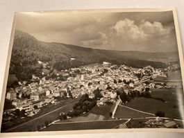 St. Imier,  Flugbild, Vorlage für Ansichtskarte 1950