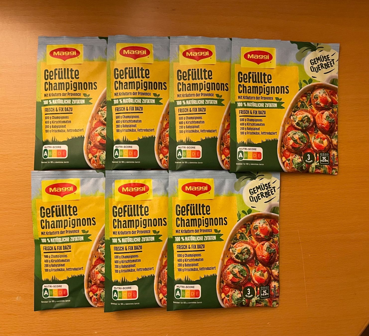 Maggi Cibi & Specialità: 7 Beutel Maggi Fix gefüllte Champignons mit Kräutern – Nuovo e nell'imballaggio originale da Basel venduto da Seifehuesli