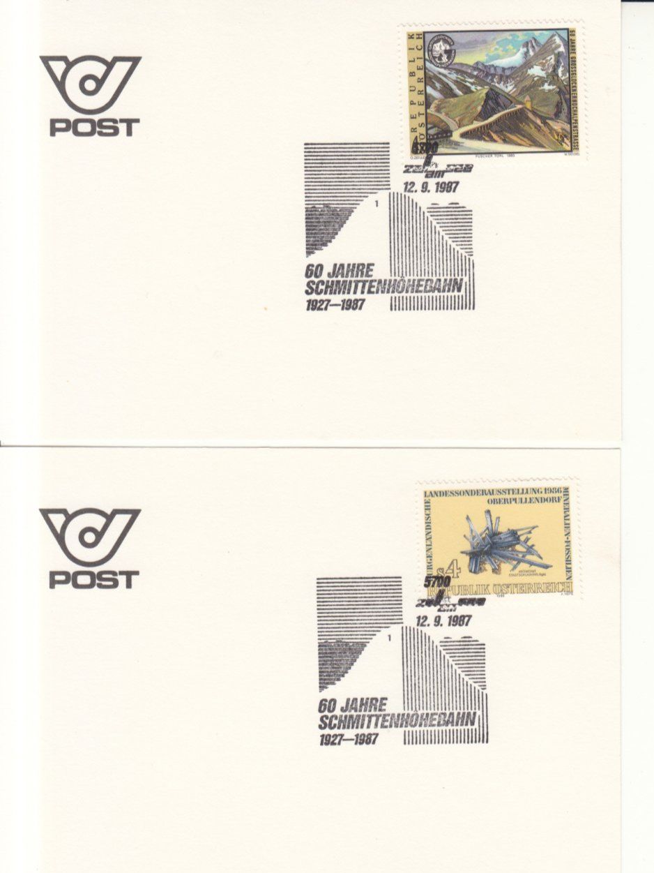 Tous les timbres: 60 Jahre Schmittenhöhebahn 1987 – D'occasion à Bürglen TG par StampGraf 1
