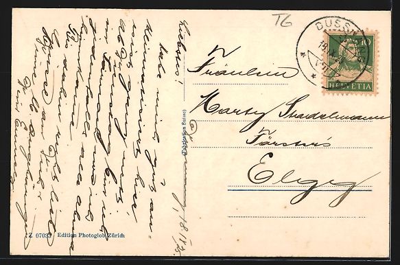 Cartoline postali: Dussnang, Totalansicht mit Bergen aus de – Usato da Berlin venduto da bartko-reher 1