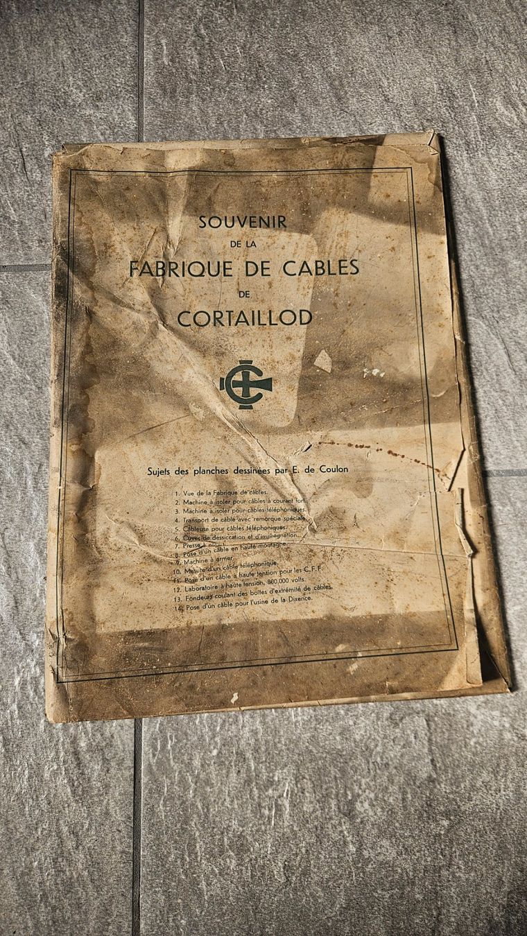 Documenti: Souvenir de la fabrique de cables de Cortaillod – Difettoso da Melano venduto da H-Sara