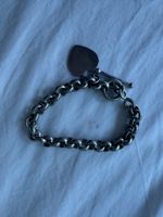 Bracelet Gourmette Argent Massif avec Coeur - Tendance