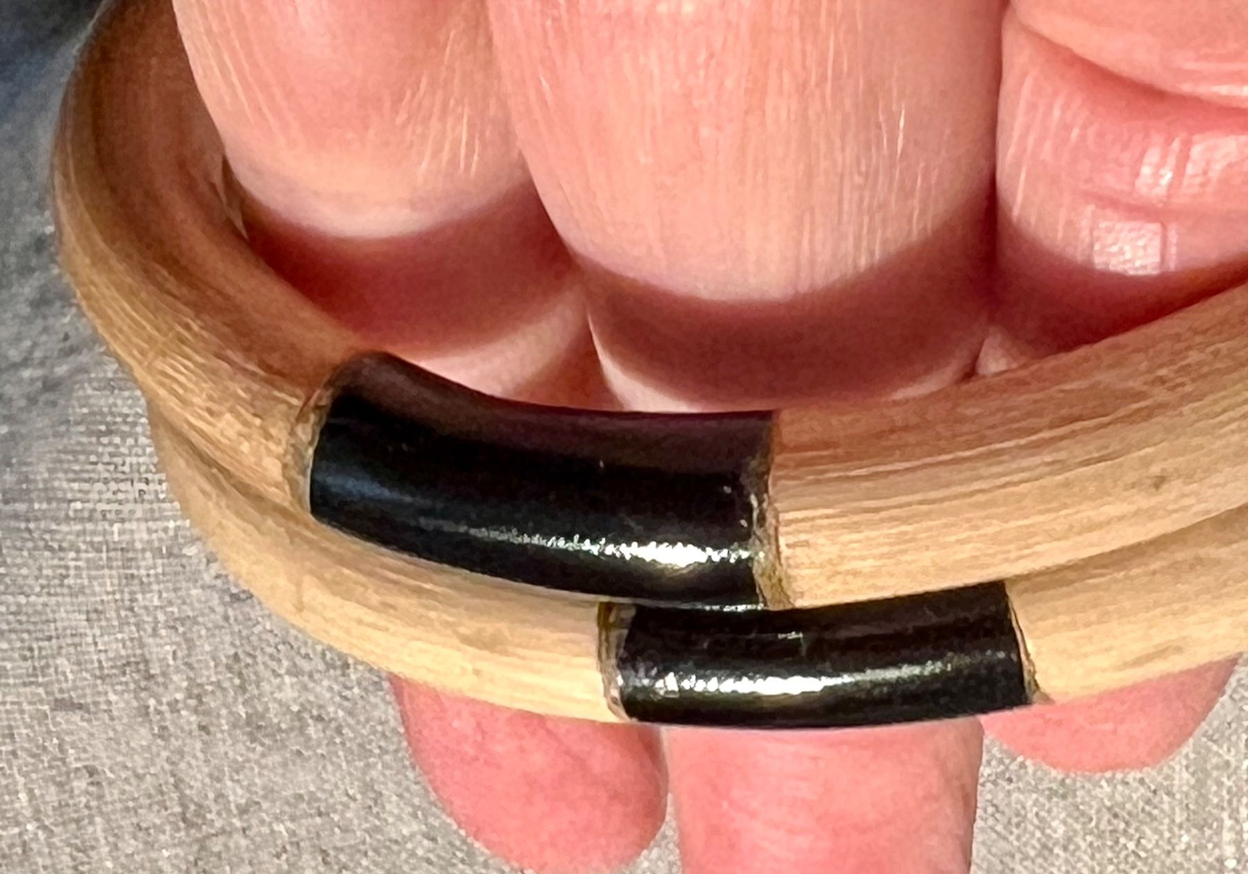Bracciali & Braccialetti: Paire de bracelets joncs, bambou et corail noir – Usato da Genève venduto da DELIRBEADS 6