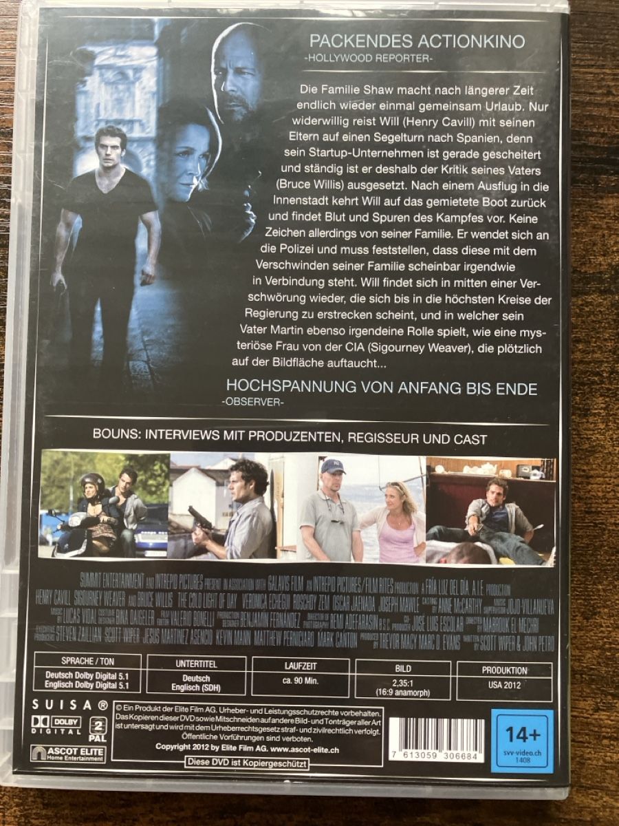 Tutti i DVDs: The cold Light of Day DVD – Usato da Glarus venduto da Jhuber78 1