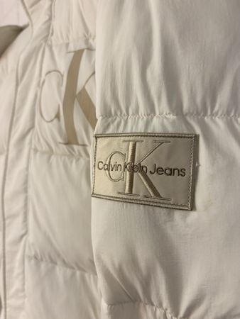 Beige Calvin Klein Jacket. Size: Large