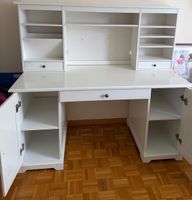 Schreibtisch mit Aufsatz weiss